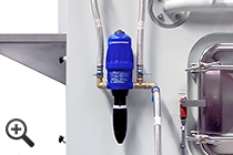 Pass-through degreaser with detergent dosing unit.