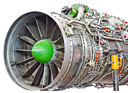 Aircraft engine parts cleaning